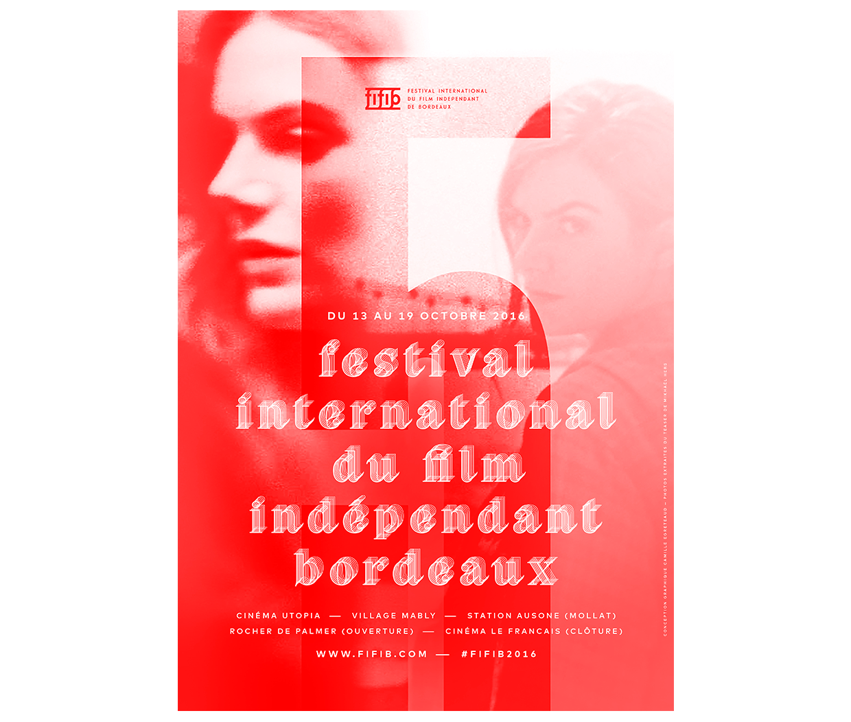 fifib2016, type, lettering, five, festival, cinema, movie, bordeaux